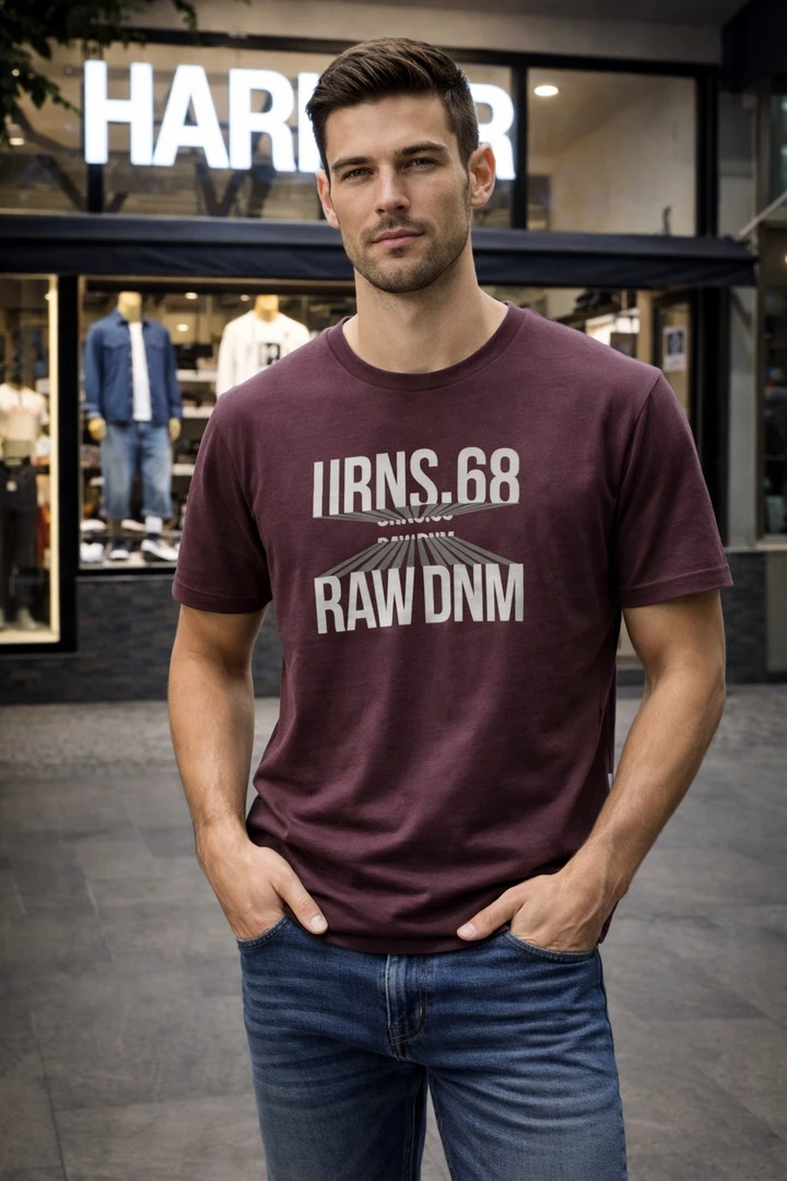 Remera urbana bordó